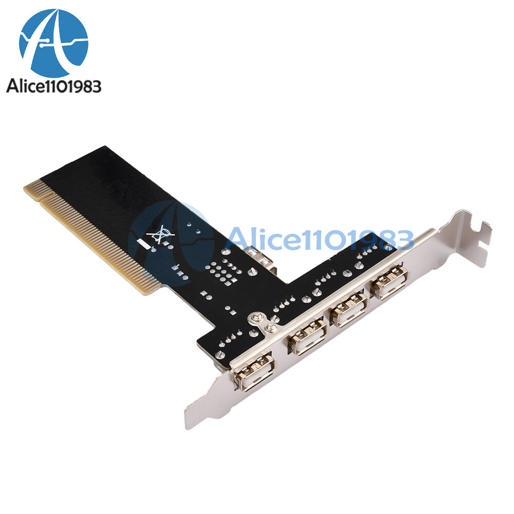 Carte PCI USB 2.0 Hub 5 Ports - Haute Vitesse 480 Mbps, Neuve, Chipset 3Dlabs