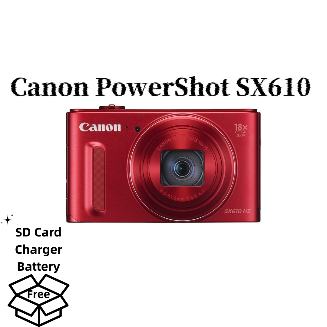 RED 20.2MP Canon PowerShot Digital Camera SX610 HS | eBay