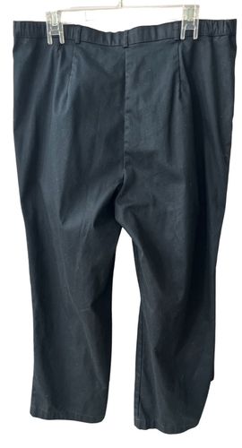 Womens Petite Tan Jay Black Pants 14P Cotton Blend - Picture 2 of 2