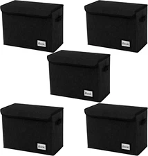5 Pack Comic Book Storage Boxes, 15.8" X 7.8" X 11.8", Collapsible Comic Short B