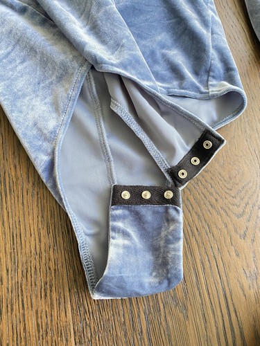 MISA Los Angeles - $599 Reem Bodysuit and Skirt in Blue Velvet - Size XS - Picture 12 of 12