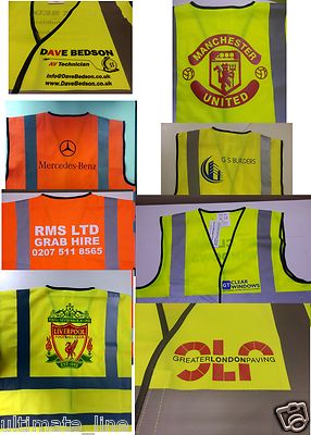 Personalisieren Sie bedruckte Warnschutzweste Logo Text Druck Event Business reflektierend