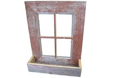 Handmade Barn Wood Window Frame Flower Box Planter