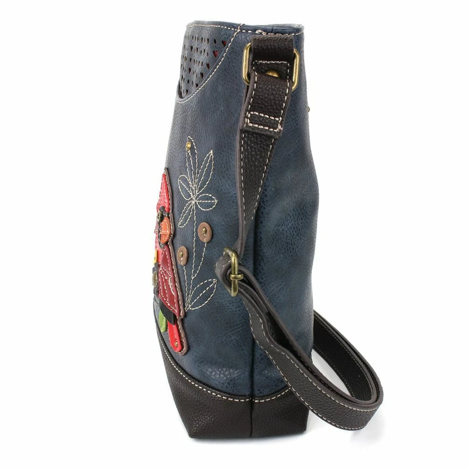 NUEVO BOLSO BANDOLERA CHALA AZUL MARINO ROJO CARDENAL DULCE MENSAJERO IMITACIÓN CUERO Foto 4 de 4