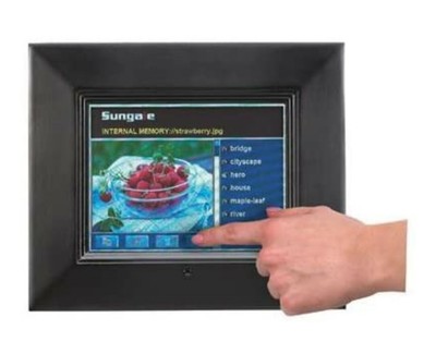 Sungale ID800T 8-Inch Digital Touchscreen Picture Frame Black Open Box  ️