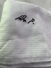 Mr P White Handkerchief 17"x17" in Mr P Branded Black Dust Bag