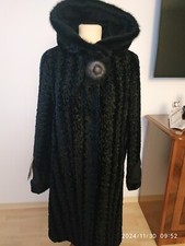 Eleganter Winter Faux-Karakul Mantel Gr 40-42