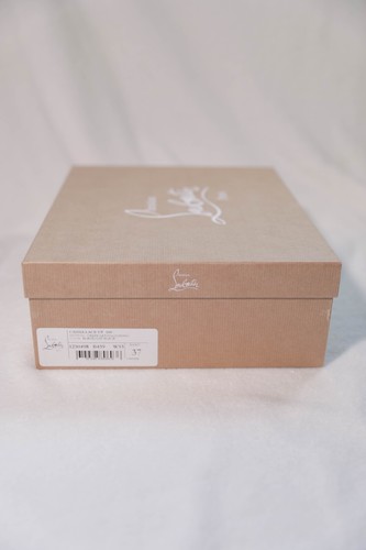 Christian Louboutin Cassia Lace Up 100mm Black Tie Ballet Sandal Heel Pump Sz 37 - Picture 11 of 12