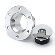 Billet Aluminum Aircraft Style Hotrod Ratrod Gas Fuel Filler Cap Flush Mount PQY