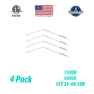 2x4 50W Backlit Panel Light 6250LMS 0-10V Dimmable ETL Certified 4 Pack 