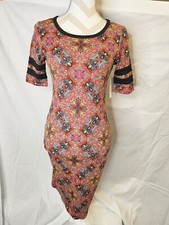 LuLaRoe Julia Dress Size XXS Womens Multi Color Knee Length Stretch Dots