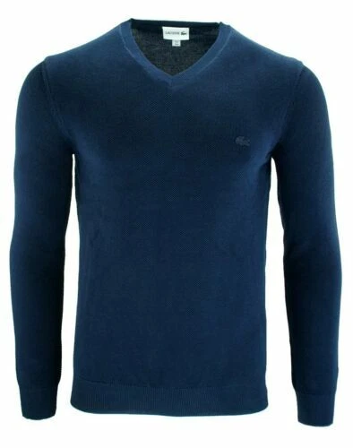 Pulls et cardigans bleus Lacoste pour homme