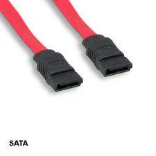 Kentek 3ft SATA Cable Striaght Connector 6Gbps for PC HDD Data Transfer