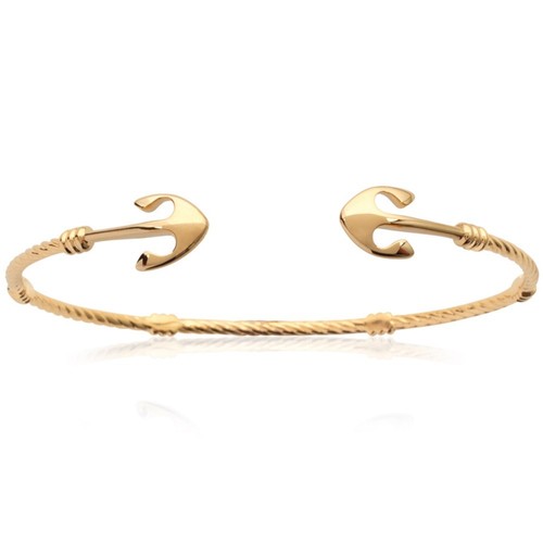 Bracelet jonc ouvrant ciselÃ© Napoleon III Or 18K demi perles fines