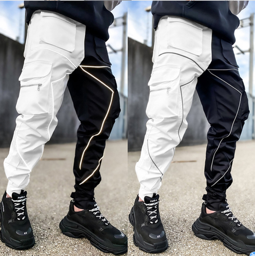 Mens Reflective Stripes Hip Hop Jogger 