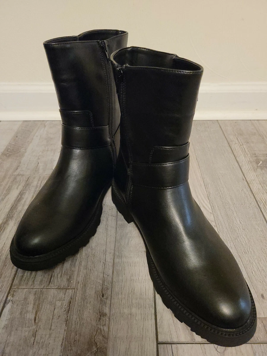Flat moto boots sale