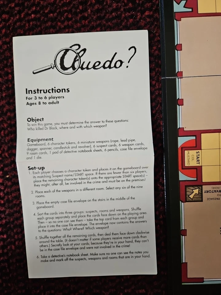 Cludo Board Game Wooden Box Edition Parker Brothers 2003 - Image 4 of 4