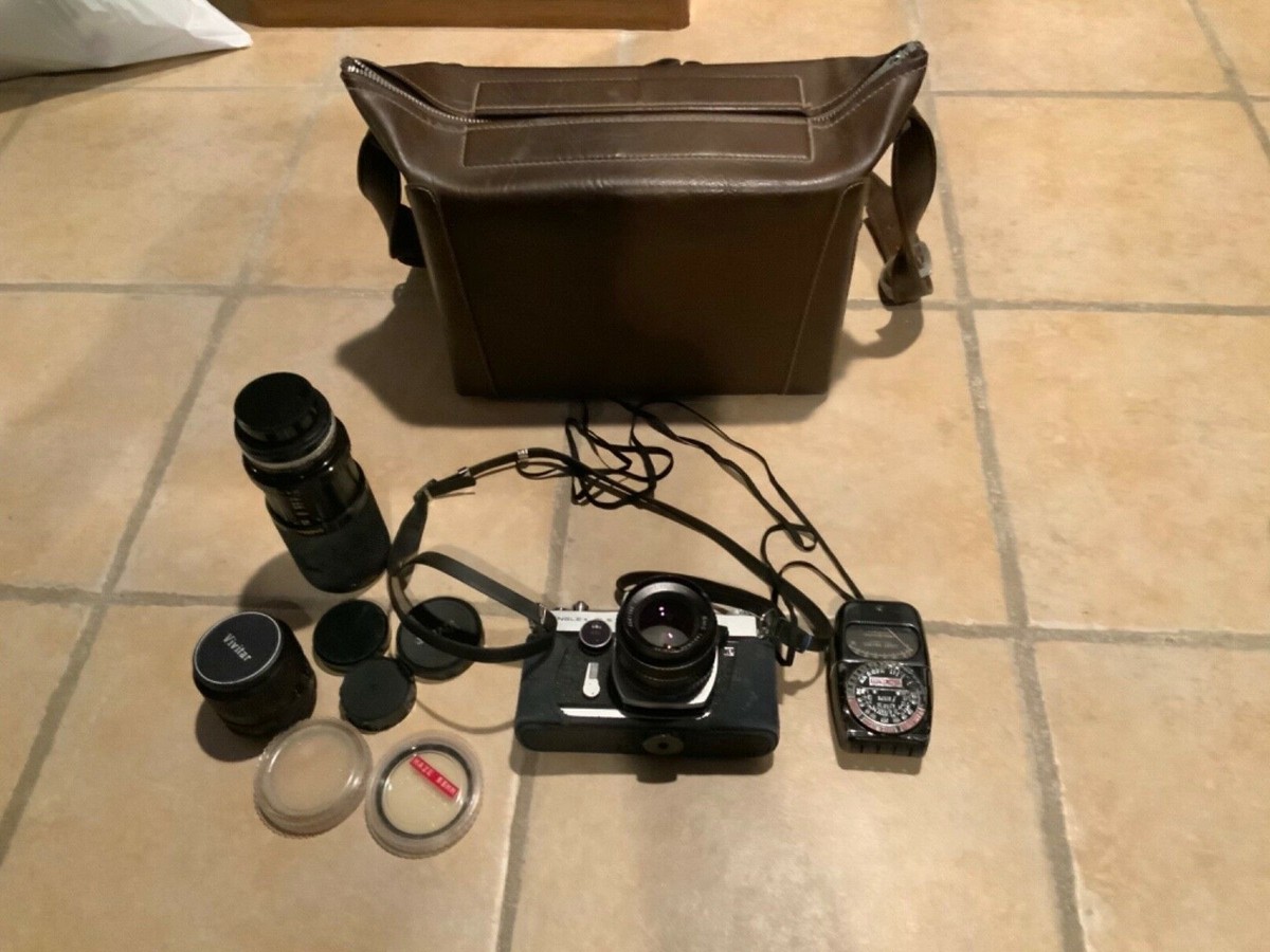 Ricoh Singlex TLS Camera bundle with Three lenses And Leather Case