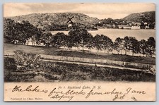 Birdseye View of Rockland Lake Congers New York NY c1905 Postcard