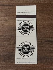 Vtg. Steak N Shake Matchcover (H2)