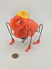 Vintage 1950s Triang Minic Wind Up Clockwork Orange Spider Bug w Hat Toy Works 