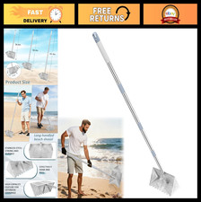 65" Stainless Steel Sand Flea Rake  Sifter - 13" Mesh for Beach Collecting Seas