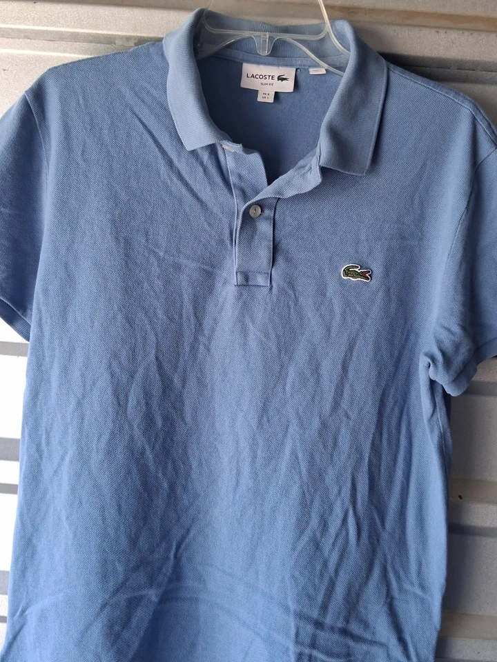 Polo Lacoste Masculino Pique 100% Algodão Slim Fit Manga Curta Azul Tamanho EUA Grande/FR 5 - Imagem 2 de 4