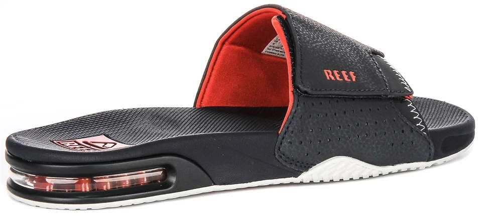 Reef Fanning Deslizar Individual Correa Ajustable 3D Logo Hombre Sandalia Marino - Imagen 3 de 4