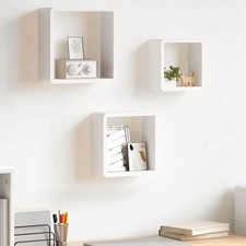 Wandwürfel Regale 3 Stück weiß MDF