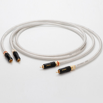 Pair OCC Silver Plated Audio RCA Cable Gold Plated Plug Hi-Fi Interconnect Cord