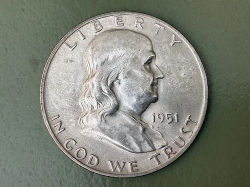 1951-D 50C Franklin Half Dollar