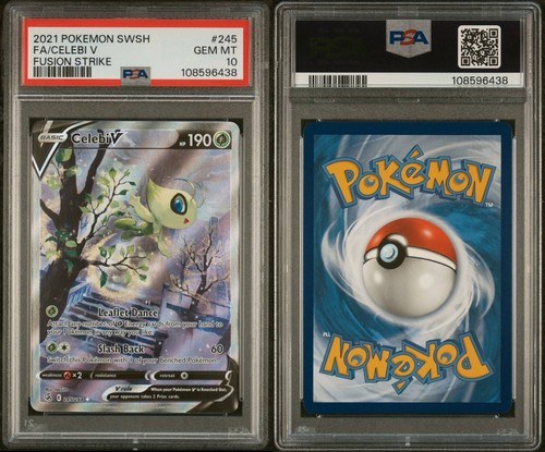 PSA 10 Celebi V 245/264 Fusion Strike 2021 Holo Full Art Ultra Rare 💎