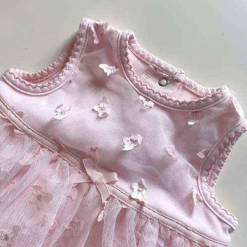 Little Me Pink Butterfly Tulle Tutu Bodysuit Dress | 3-6m - Picture 2 of 5