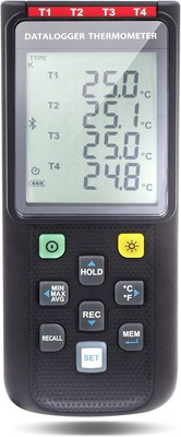 PerfectPrime TC0521, 4 Channels Thermocouple Thermometer K,J,E,T,N,R,S Type Data