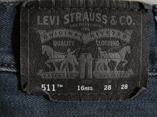QD05403 **LEVI'S** 511 SKINNY JEANS YOUTH sz16R (msr 28"x27.5") DARK BLUE - Picture 6 of 6