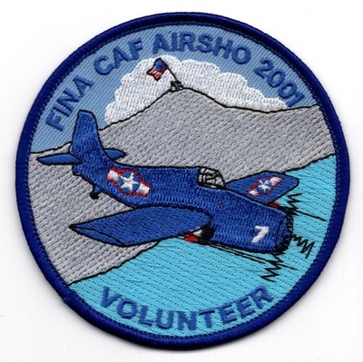 Patch FINA CAF Airsho 2001 Volunteer Grumman F6F Hellcat Air Force 3.5''