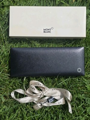 Montblanc Writing Case EMPTY 19.5 X 7.5 X 3 Cm w/ Ribbon Booklet & Outside Box