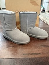 Girls Koolaburra By Ugg Suede Boots Gray NEW Sz 1