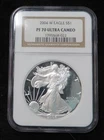 2004-W American Silver Eagle Proof NGC Graded PF70 Ultra Cameo