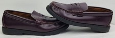 Sperry Boys Colton Burgundy Leather Penny Loafer Slip On Shoes - Size 2.5 - GUC