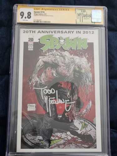 Spawn #216A Mint 2012 Signed by Todd McFarlane CGC graded 9.8