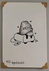 Original Signed Drawing Toaster From Book 4x6 OOAK Beehive Hair Bees Bows Cute — photo 1