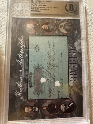 2019 Civil War Divided William J. Landram Cut Auto Brevet Brigadier General!