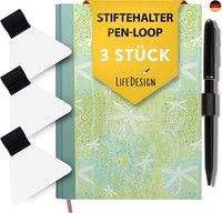 Lifedesign 3 Stk Stifthalter, Stiftschlaufe, Pen-Loop, Pen-Holder Selbstklebend