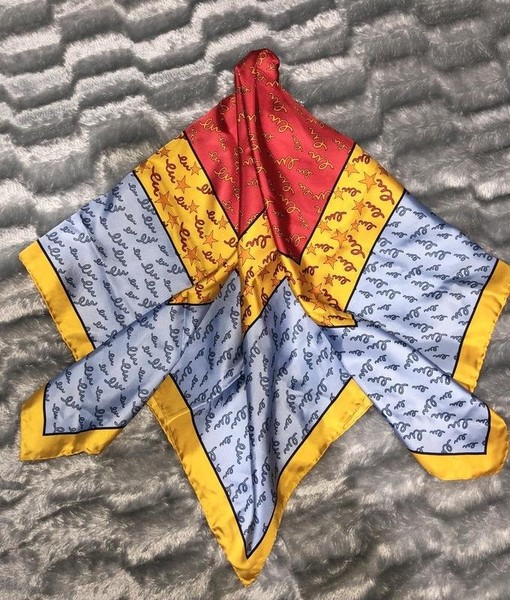 Women Scarf Red Silk One size