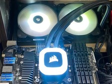 Corsair H100i RGB Platinum Liquid CPU Cooler Hydro Series 120mm used without box