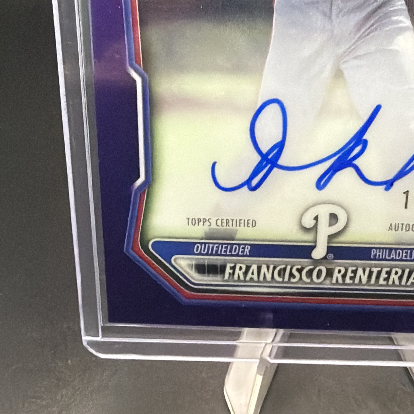 2026 Bowman Chrome Francisco Renteria 1st True Purple Auto /250 CPA-FR 🔥 view 5