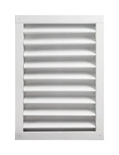 Master Flow DA1424W White Aluminum Dual Louver 14 W x 24 L in.