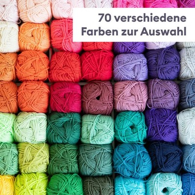 10 Stück Cotton Quick Uni Wolle von gründl-100 % Baumwolle -152 Meter - 50g