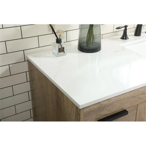 Elegant Decor Eugene 60" Aluminum MDF Single Bathroom Vanity in Natural Oak - Picture 4 of 8